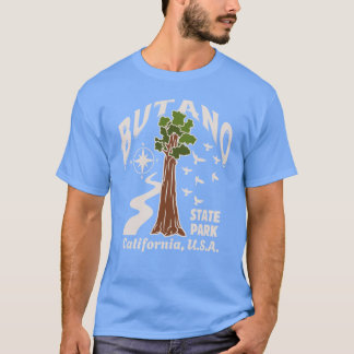 VintageStyle Butano State Park California Tan Text T-shirt