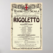 VintageStyle La Scala Rigoletto Opera Poster (Voorkant)