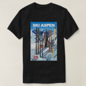 VintageStyle Ski Aspen Reisposter T-shirt (Design voorkant)