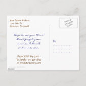 Vintaget Beach Art Custom Invitation Briefkaart (Achterkant)