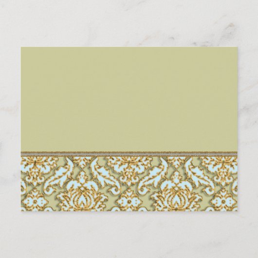 VintageTiffany op grijze bruiloft uitnodiging (Achterkant)