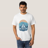 vintaje design boat ocean 2 t-shirt (Voorkant volledig)