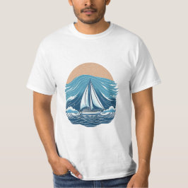 vintaje design boat ocean 2 t-shirt