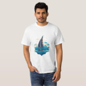 vintaje design boat ocean 3 t-shirt (Voorkant volledig)