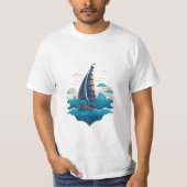 vintaje design boat ocean 3 t-shirt (Voorkant)