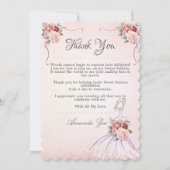 Vintange Sweet 16 / Quinceañera bedankje Kaart (Voorkant)