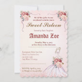 Vintange Sweet 16 / Quinceañera Uitnodiging (Voorkant)
