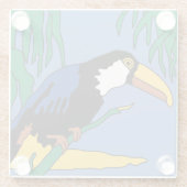 Vintate Catalina Island Tegel Design Glazen Onderzetter (Achterkant)