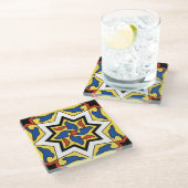 Vintate Catalina Island Tegel Design Glazen Onderzetter (Schuin)