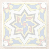 Vintate Catalina Island Tegel Design Glazen Onderzetter (Achterkant)