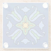 Vintate Catalina Island Tile Design Glazen Onderzetter (Achterkant)