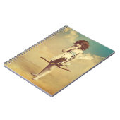 Vintate Cupid met Pijl Spiraal Foto Notitieboek (Linkerzijde)