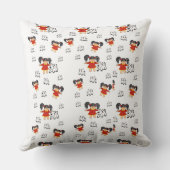 Vinted zwart wit rood handgetekend Sierkussen (Achterkant)