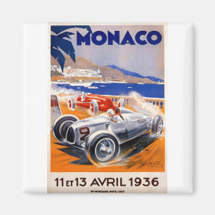 Vintel travel poster montecarlo-monaco magneet