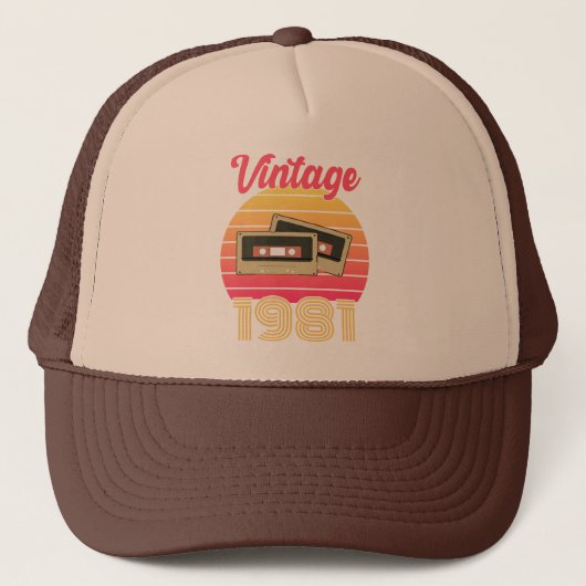 Vintgae Sunset 40e verjaardag Gift Trucker Pet (Voorkant)
