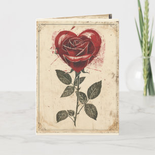 Vintgae Valentijnsdag Feestdagen Kaart