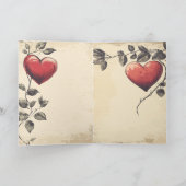 Vintgae Valentijnsdag Feestdagen Kaart (Binnen)