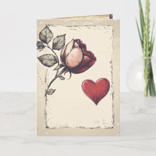 Vintgae Valentijnsdag Feestdagen Kaart