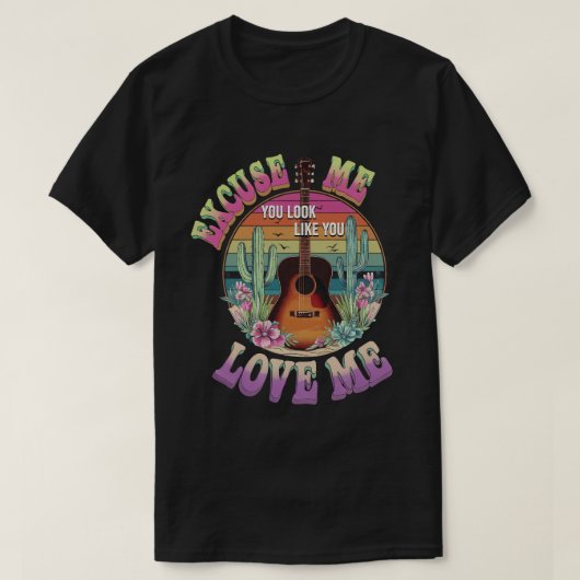 Vintge Country Music Excuseer me dat je op jou lij T-shirt (Design voorkant)