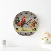 Vintge Land Roster Rustic Grote Klok (Huis)