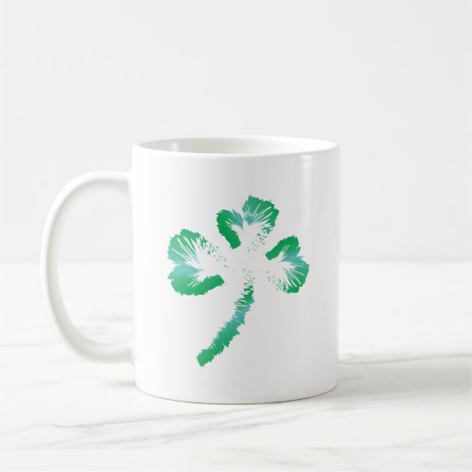 Vintge Shamrock Leaf, St. Patrick's Day Koffiemok (Links)