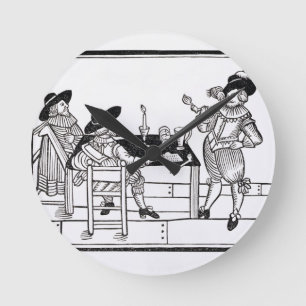 Vintners in een Tudor-huis, uit een breedbeeld Ronde Klok