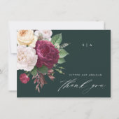 Vintoms floral wedding thank you card kaart (Voorkant)