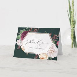Vintoms floral wedding thank you card kaart