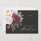 Vintoms floral wedding thank you card kaart (Voorkant)
