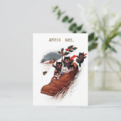 vintonijn kerstfeestdag briefkaart (Staand voorkant)