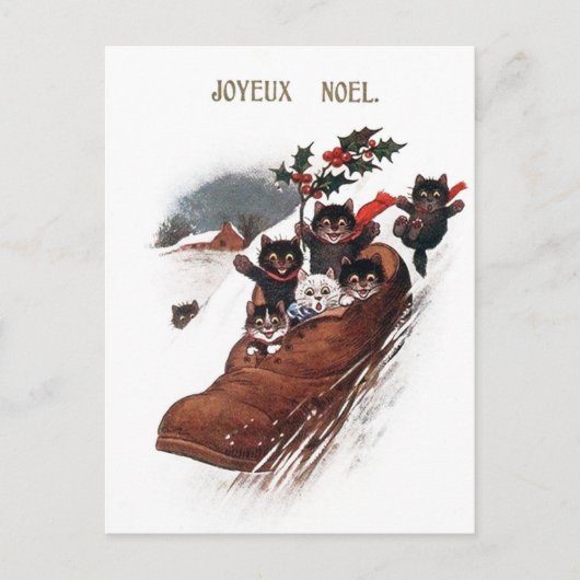 vintonijn kerstfeestdag briefkaart (Voorkant)