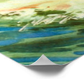 vintonijnreis met grote golven in Hawaï Poster (Hoek)