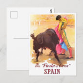 vintonijnreis uit Spanje Fiesta de Toros Briefkaart (Voorkant / Achterkant)