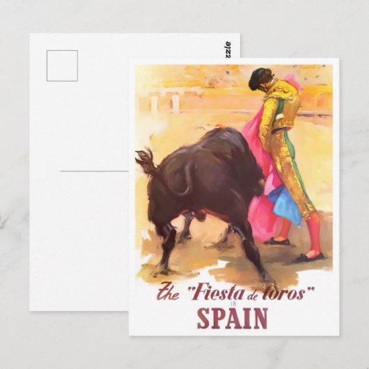 vintonijnreis uit Spanje Fiesta de Toros Briefkaart (Voorkant / Achterkant)