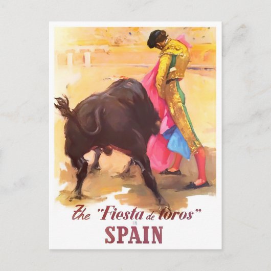 vintonijnreis uit Spanje Fiesta de Toros Briefkaart (Voorkant)
