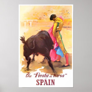 vintonijnreis uit Spanje Fiesta de Toros Poster