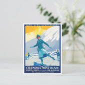 vintonijnreis van Chamonix France Briefkaart (Staand voorkant)