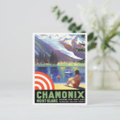 vintonijnreis van Chamonix France Briefkaart (Staand voorkant)