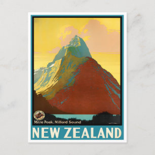vintonijnreis van Miter Peak New Zealand Briefkaart