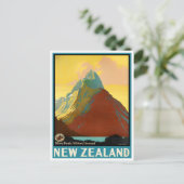 vintonijnreis van Miter Peak New Zealand Briefkaart (Staand voorkant)