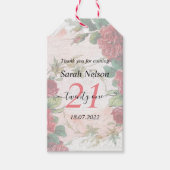 Vinttage Red Roses 21 verjaardag Cadeaulabel (Voorkant)