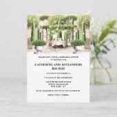 Vinyard fine zomer dineren piazza topiary populier kaart (Staand voorkant)