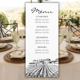  Vinyard minimalistisch rustiek bruiloft menu