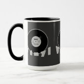 VINYL 1955 Label 33 RPM Record zwart/wit 2 Mok (Links)