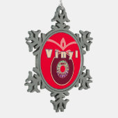 Vinyl! 1963 45 Record Tin Sneeuwvlok Ornament (Links)