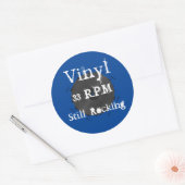 Vinyl-33 RPM nog steeds Rocking Record Ronde Sticker (Envelop)