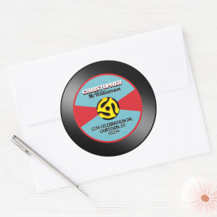 Vinyl 45 Label Persoonlijk Gepersonaliseerd