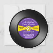 Vinyl 45 Record Birthday Party Invitation Kaart (Voorkant)