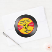 Vinyl 45 Record Label Birthday Party Hartelijk dan (Envelop)