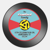 Vinyl 45 Record Label Familie Adres (Voorkant)